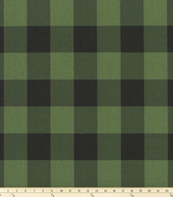 Premier Prints Upholstery Fabric Buffalo Check Valley Green Black, , hi-res, image 2