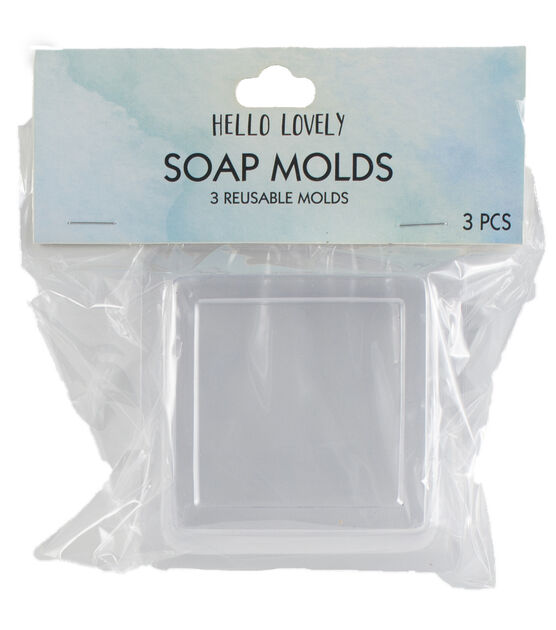 Hello Lovely Soap Making Mold 3 Piece Square