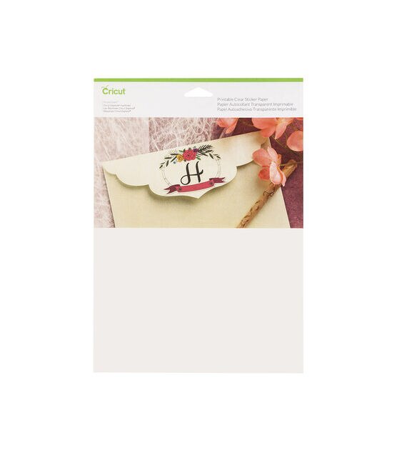 Cricut 8.5" x 11" Clear Printable Sticker Papers 5pk