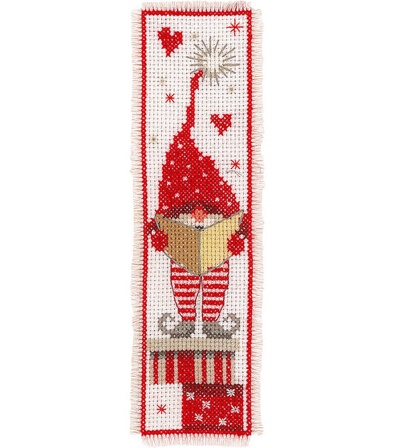 Vervaco Counted Cross Stitch Bookmark Kit Christmas Gnomes Joann