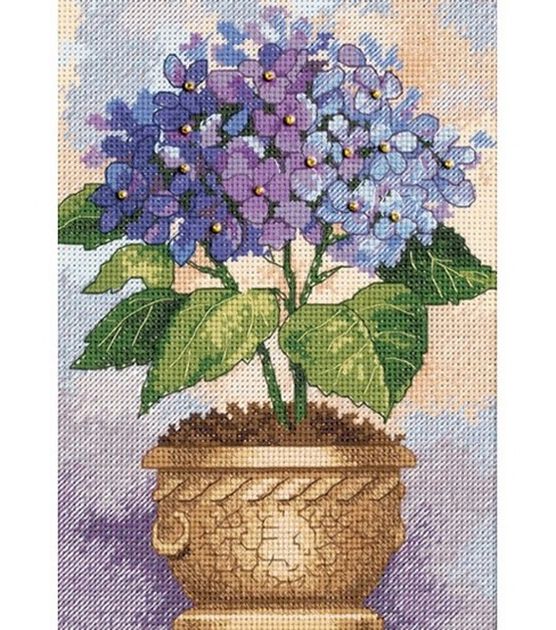 Dimensions Gold Counted Cross Stitch Kit Hydrangea In Bloom Petite
