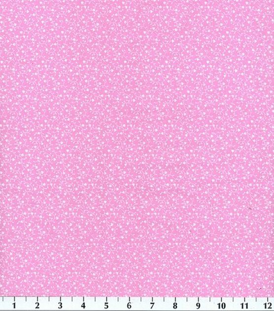 Fabric Traditions Etching Vines on Pink Cotton Fabric by Keepsake Calico