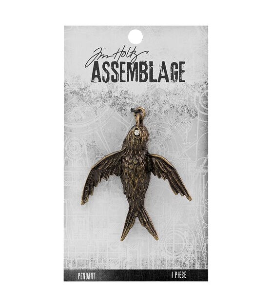 Tim Holtz Assemblage 2" Bird Pendant