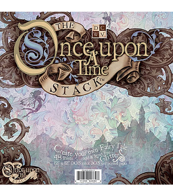 DCWV 48 Sheet 12" x 12" Once Upon a Time Cardstock Paper Pack