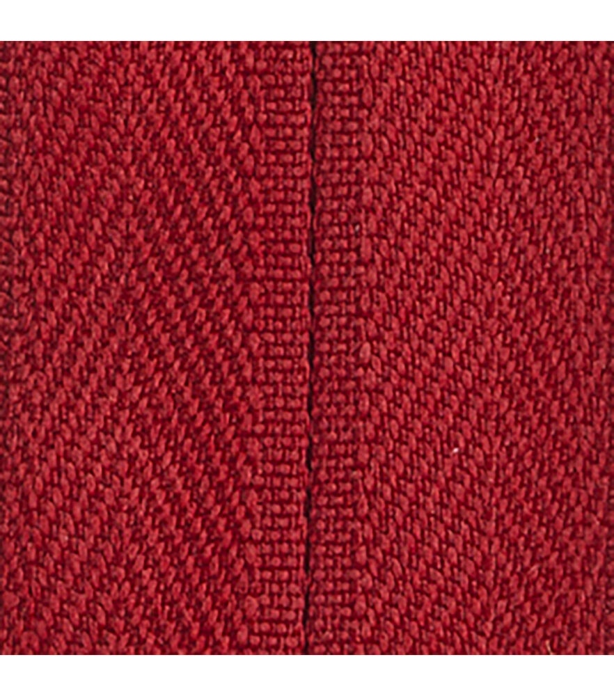 Coats & Clark Lightweight Separating Zipper 16", Red, swatch, image 3