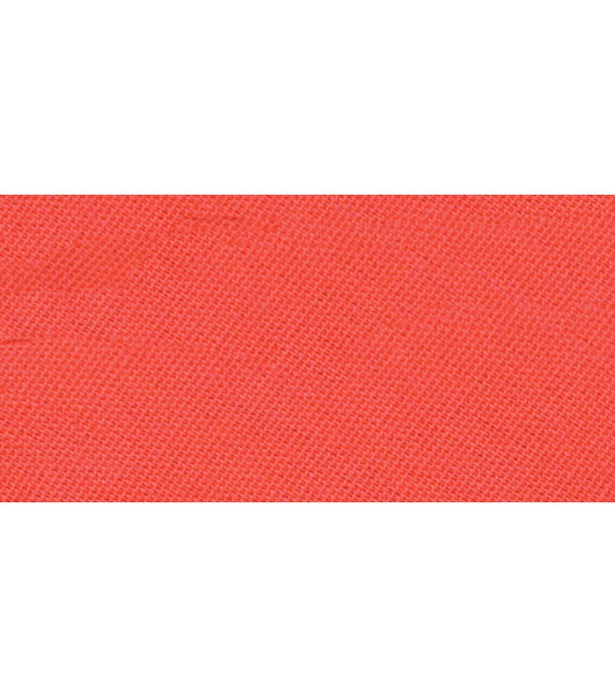 Wrights 7/8" x 3yd Double Fold Quilt Binding, Neon Red, swatch