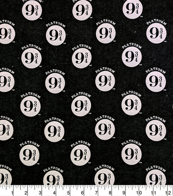 Harry Potter Flannel Fabric Platform 9-3/4" Black