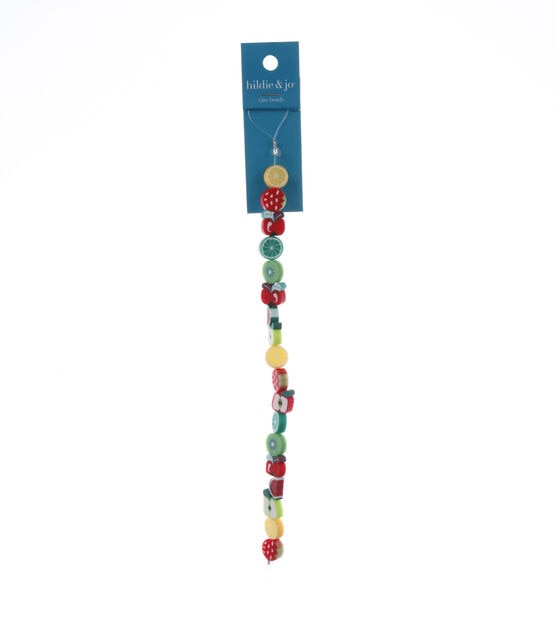 7" Multicolor Assorted Clay Fruit Bead Strand by hildie & jo