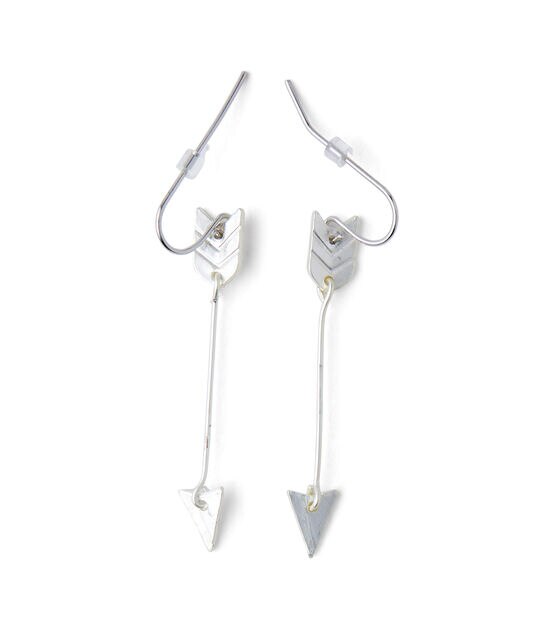Silver Arrow Dangle Earrings by hildie & jo, , hi-res, image 2