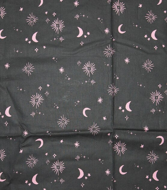 Spellbound Black Solid Halloween Cotton Fabric, , hi-res, image 2
