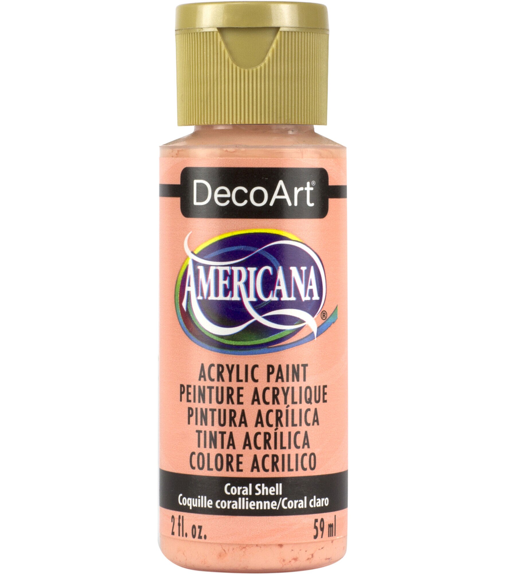 DecoArt Americana Acrylic 2oz Paint, Coral Shell, hi-res