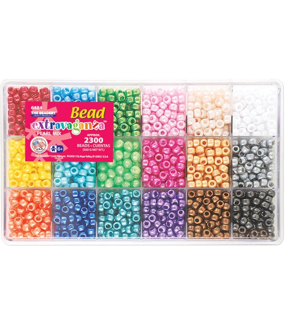 Giant Bead Box Kit 2300 Beads Pkg Pearl