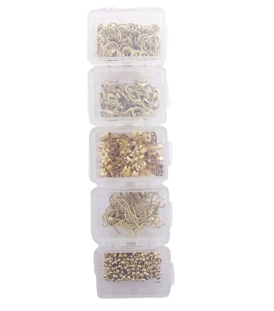 hildie & Jo 779pc Gold Jewelry Findings Kit - Jewelry Clasps & Closures - Beads & Jewelry Making