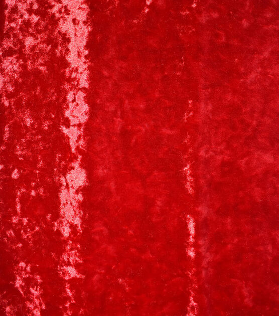 Red Crushed Velvet Fabric by Sew Sweet