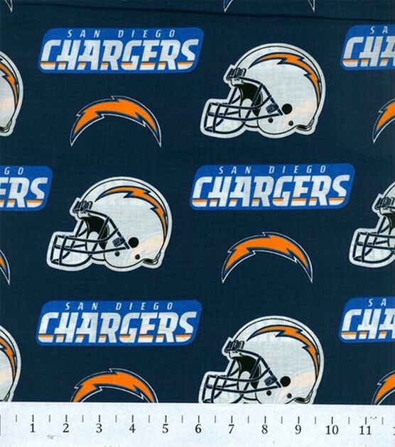 Fabric Traditions San Diego Chargers Cotton Fabric Helmet Logo