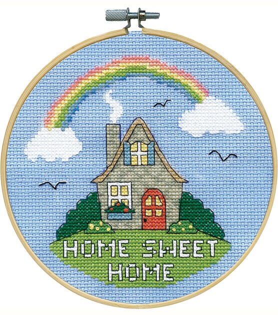 Design Works 6" Home Sweet Home Round Counted Cross Stitch Kit