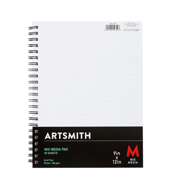 9 x 12 White 50 Sheet Mixed Media Pad by Artsmith