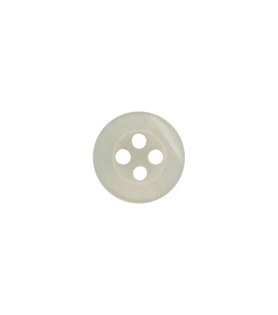 La Mode 1/2" White Round Flat 4 Hole Buttons 5pk, , hi-res, image 2
