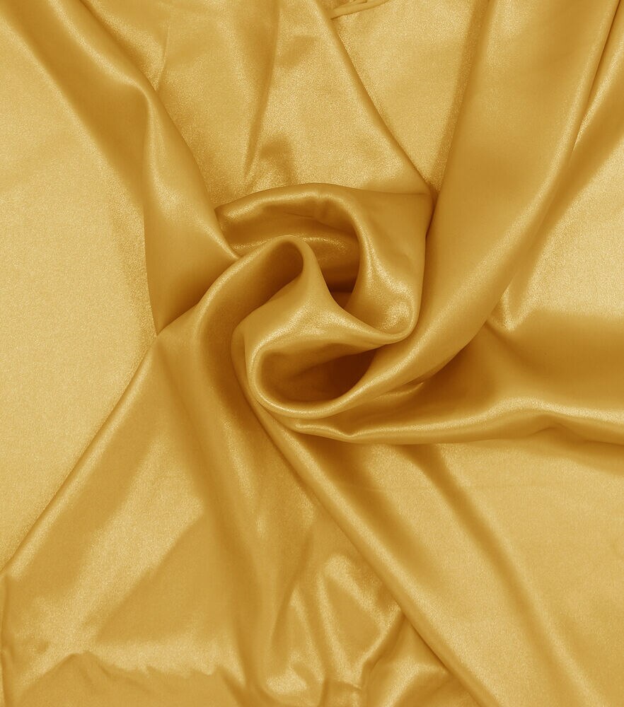 Glitterbug Liquid Satin Fabric, Gold Liquid Satin, swatch, image 5
