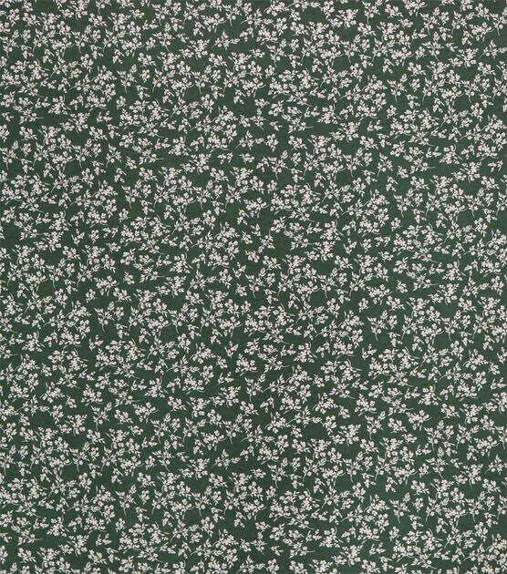 Floral Green 108" Wide Flannel Fabric