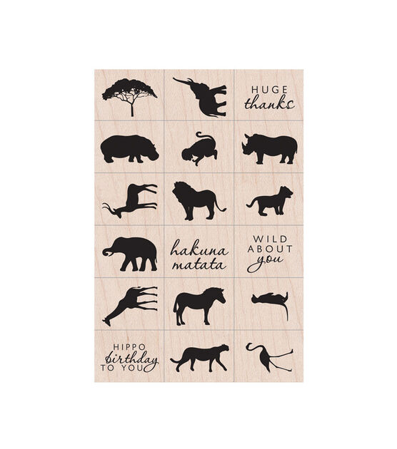 Woodblock Stamps Safari