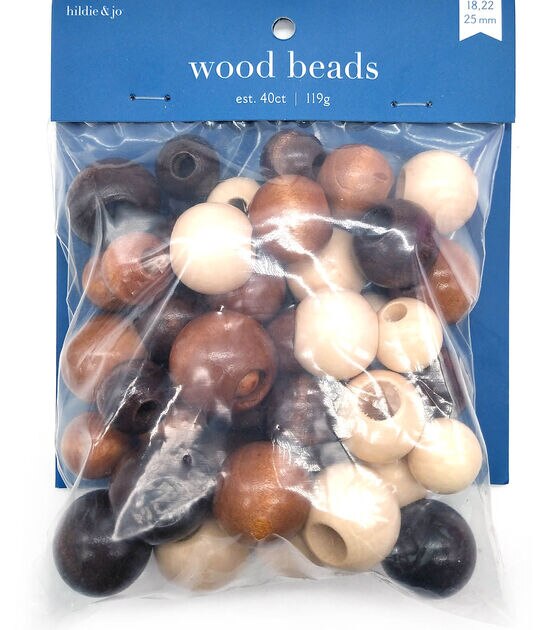 40pc Multicolor Wood Beads by hildie & jo