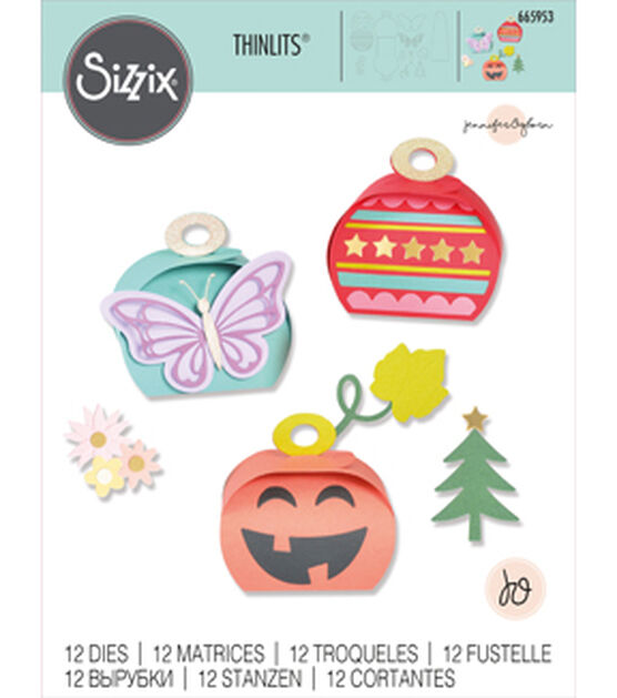 Sizzix Holiday Gift Boxes Thinlits Die Set 12pc