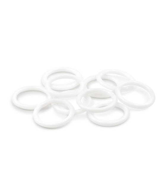 Plastic Rings - White 3/4 in 24Ct