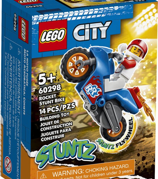 LEGO City Stuntz Rocket Stunt Bike 60298 Set, , hi-res, image 3