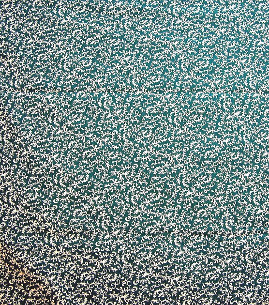 Vine Swirls on Teal Quilt Cotton Fabric by Quilter's Showcase, , hi-res, image 2