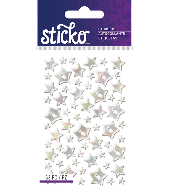 Sticko Mina Silver Stars Epoxy Stickers