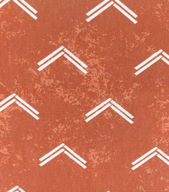 Upward Darts Amber Cotton Canvas Fabric