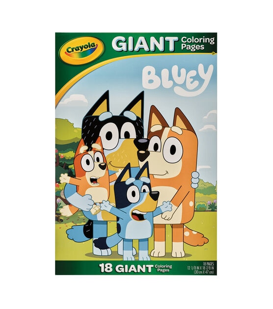Crayola 18 Sheet 12 x 18 Bluey Giant Coloring Pages