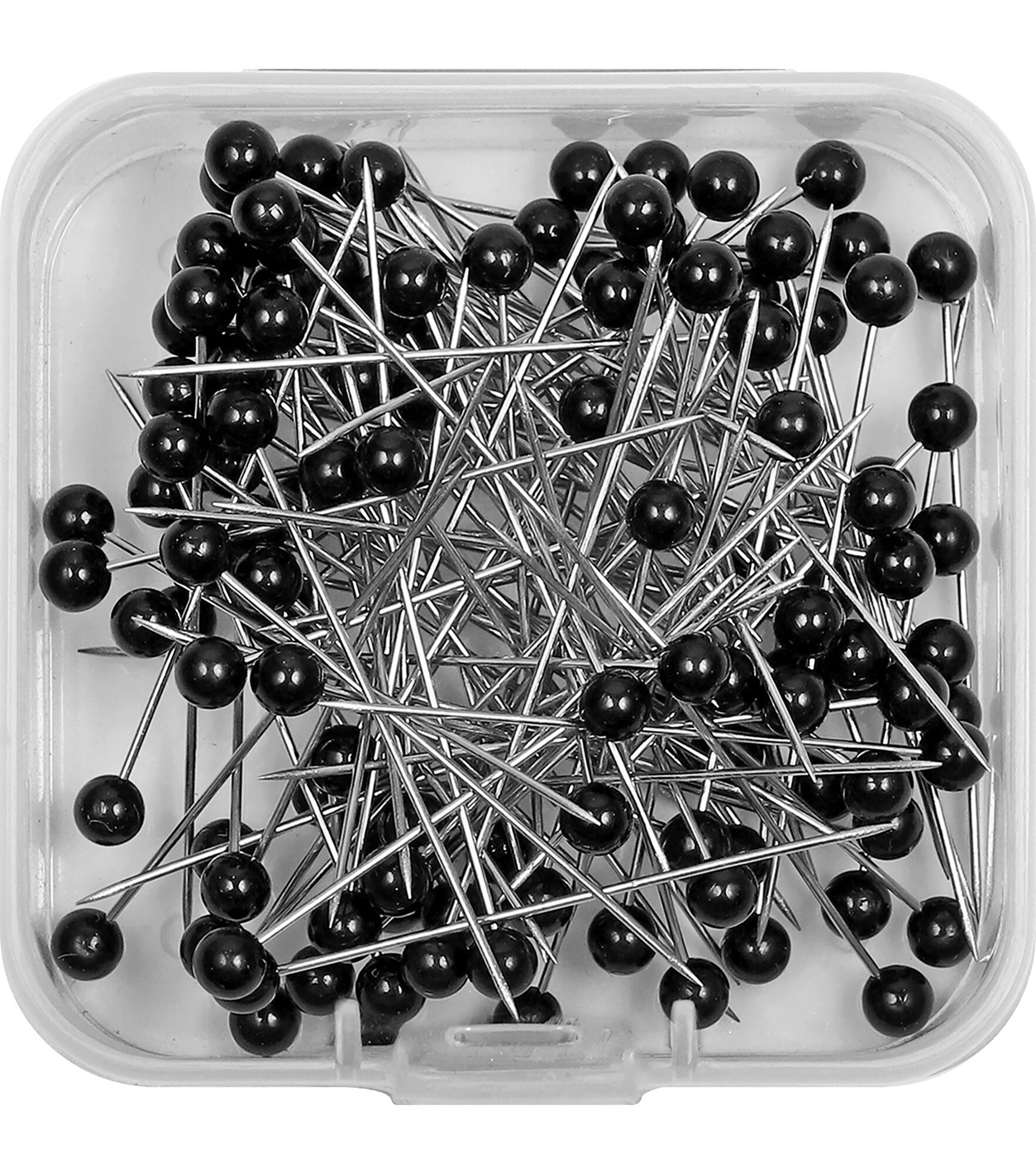 Top Notch 120ct Metallic Ball Head Straight Pins - Black - Pins & Needles - Sewing Supplies