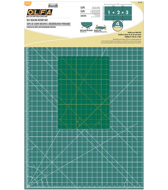 Olfa 35x70 Gridded Cutting Mats with Clips