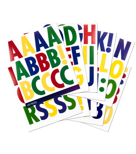 Sticko Futura Regular X Large Alphabet Stickers Primary