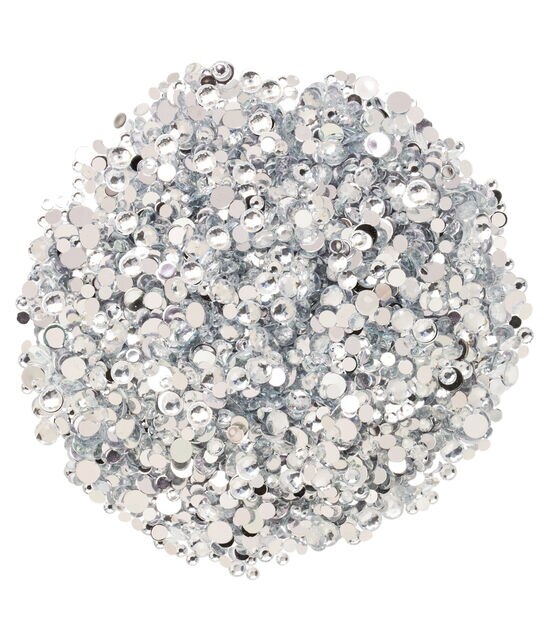 1lb Crystal Round Plastic Rhinestones by hildie & jo, , hi-res, image 3