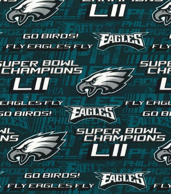 Fabric Traditions Philadelphia Eagles Cotton Fabric Fly Eagles Fly