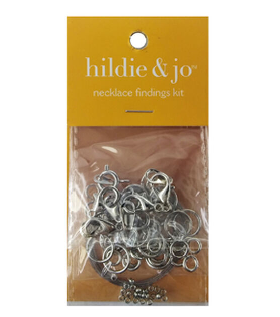 90pc Silver Metal Necklace Findings Kit by hildie & jo