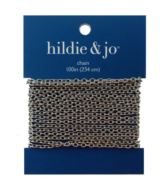 100" Silver Fine Cable Chain by hildie & jo