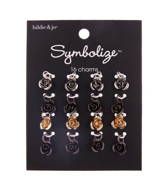 16ct Zinc Alloy & Iron Rose Charms by hildie & jo