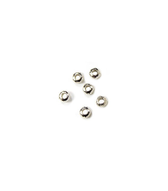 3mm Grooved Silver Metal Crimp Beads 24pc by hildie & jo