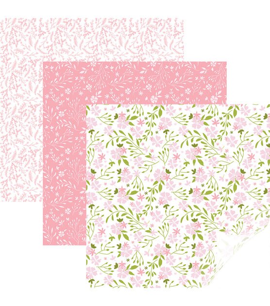 Cricut 12" x 17" Pink In Bloom Patterned Iron On Samplers 3ct, , hi-res, image 2