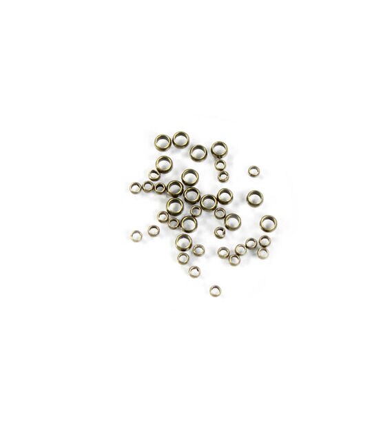 120pc Oxidized Brass Metal Crimp Beads by hildie & jo