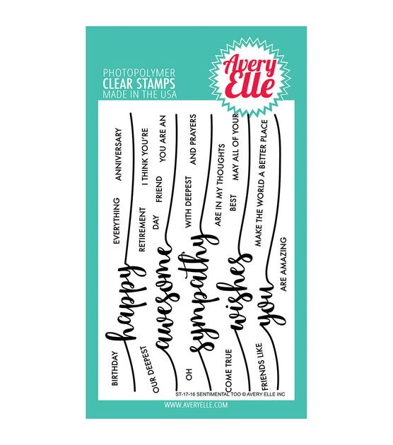 Avery Elle 24 pk Clear Stamps Sentimental Too