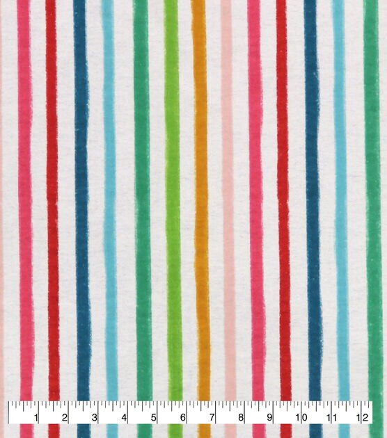 Rainbow Stripe Super Snuggle Flannel Fabric | JOANN