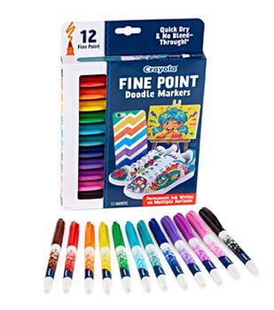  Crayola Broad Line Markers - Black (12ct), Markers for Kids,  Bulk School Supplies for Teachers, Nontoxic, Marker Refill with Reusable  Box : Toys & Games