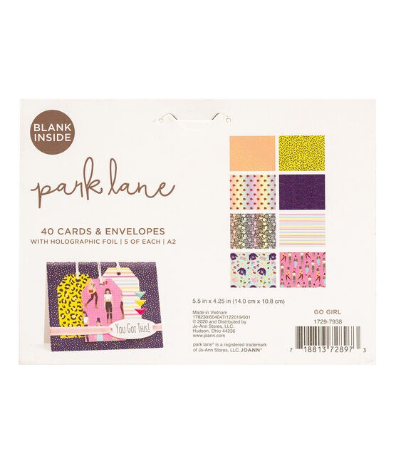 80ct Go Girl A2 Cards & Envelopes With Holographic Foil by Park Lane, , hi-res, image 3