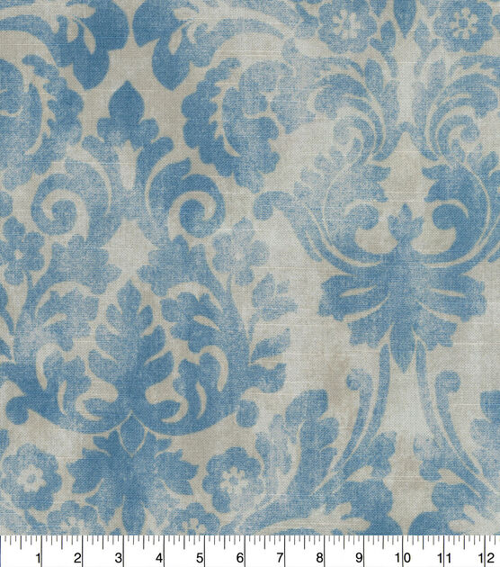 P/K Lifestyles Blue Waverly Vintage Essence Damask Fabric