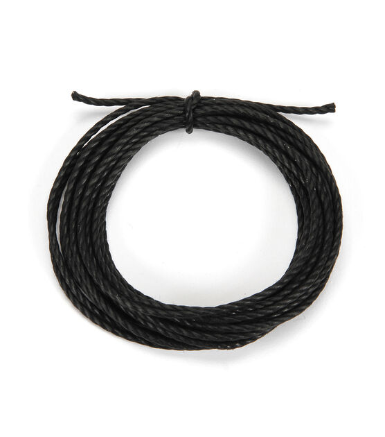 3yds Black Cotton Twist Jewelry Beading Cord by hildie & jo